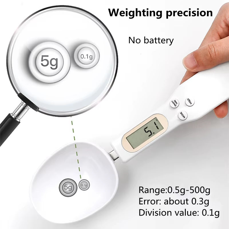 Kitchen Electronic Scale 500G 0.1G LCD Digital Measuring Spoon Food Flour Spoon Scale Mini Kitchen Tool for Milk Coffee Scale
