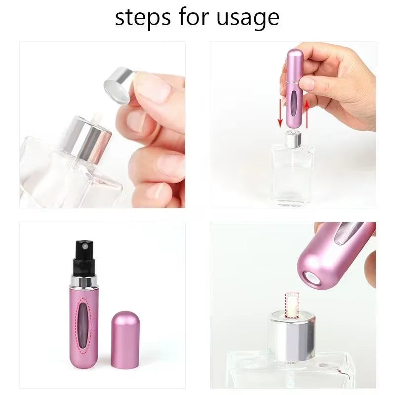Hot 5Ml Mini Portable Perfume Refill Bottle Refillable Spray Jar Scent Pump Empty Cosmetic Containers Atomizer for Travel Tools