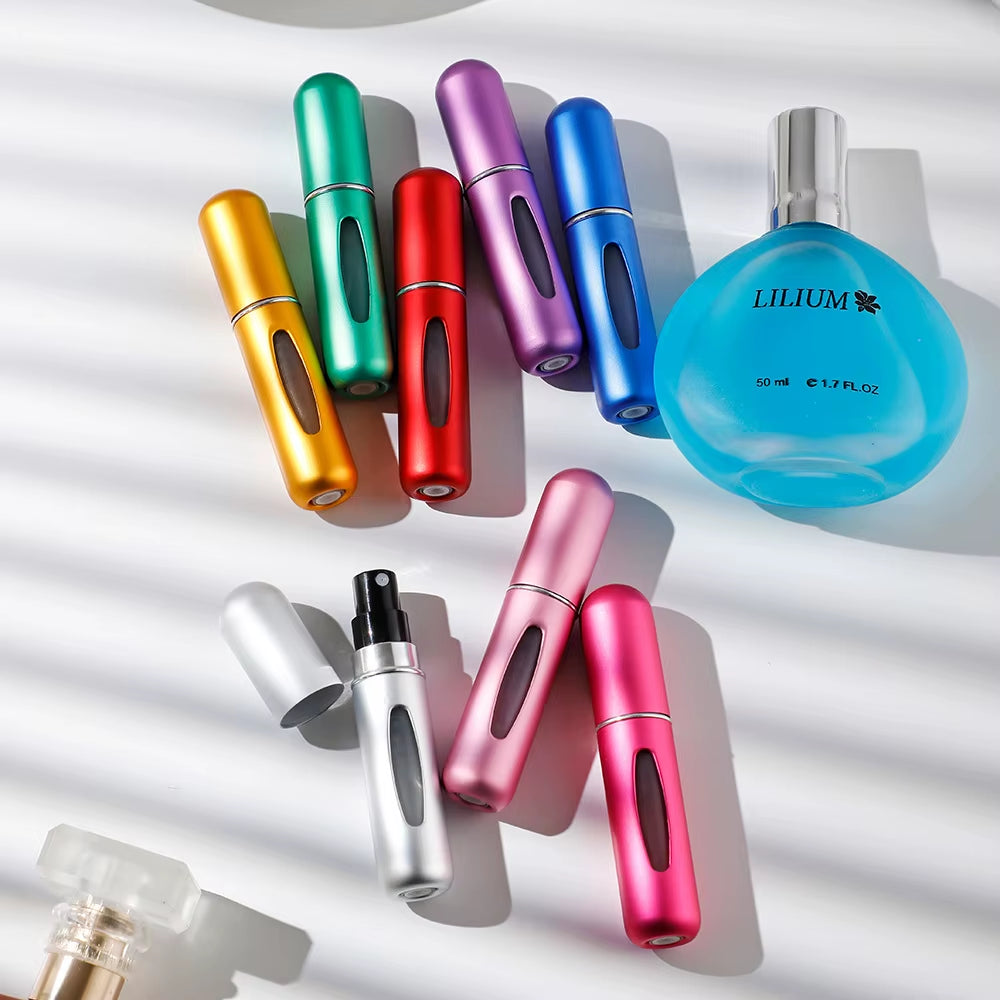 5/8/10Ml Perfume Refill Bottle Portable Mini Refillable Spray Jar Scent Pump Empty Cosmetic Containers Atomizer Travel Tool